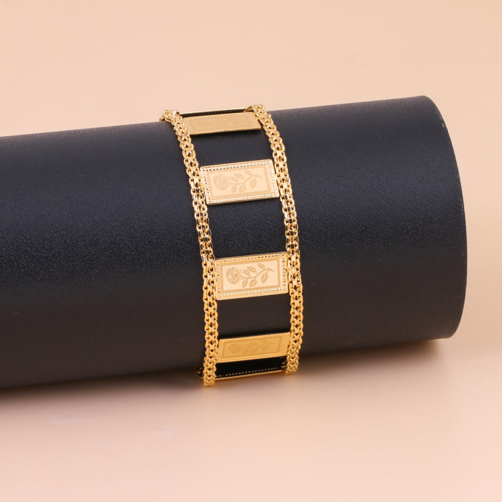 Gold Spike Bracelet, Square Shape