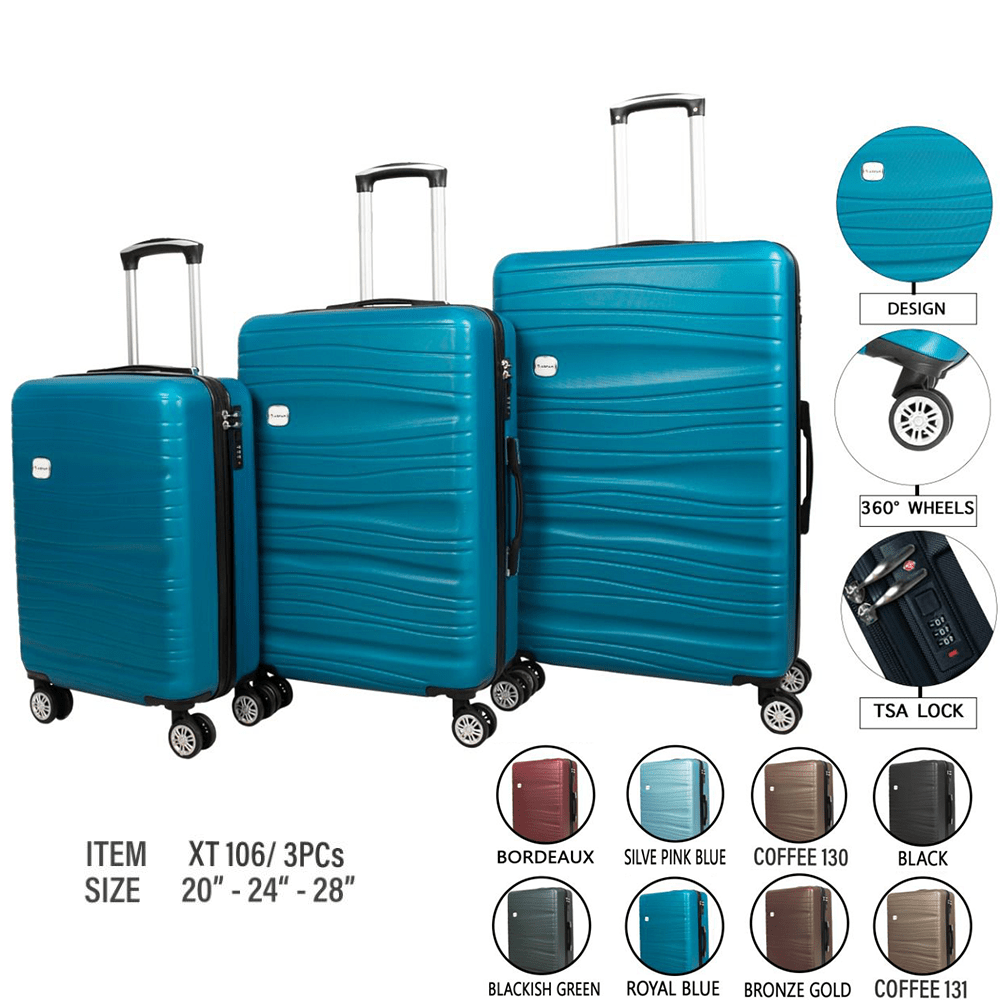 Odyssey 3-Piece Hardshell Travel Bags Set with Textured Finish