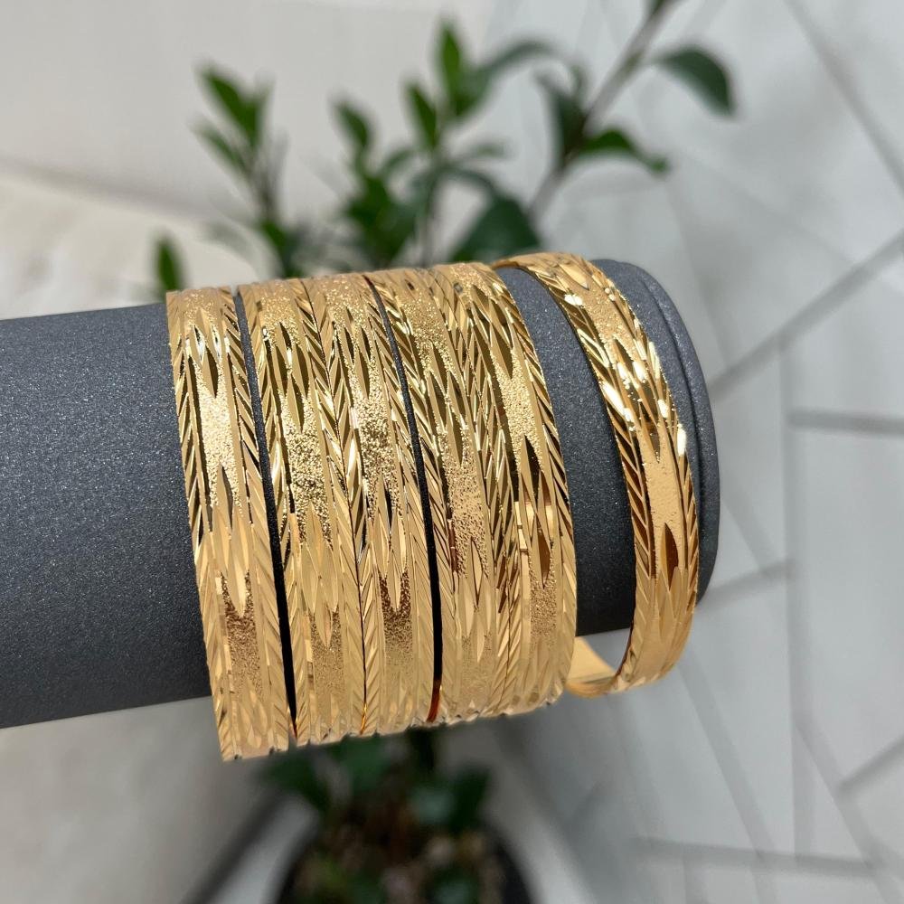 Gold Engraved Bangles | Price Per Unit