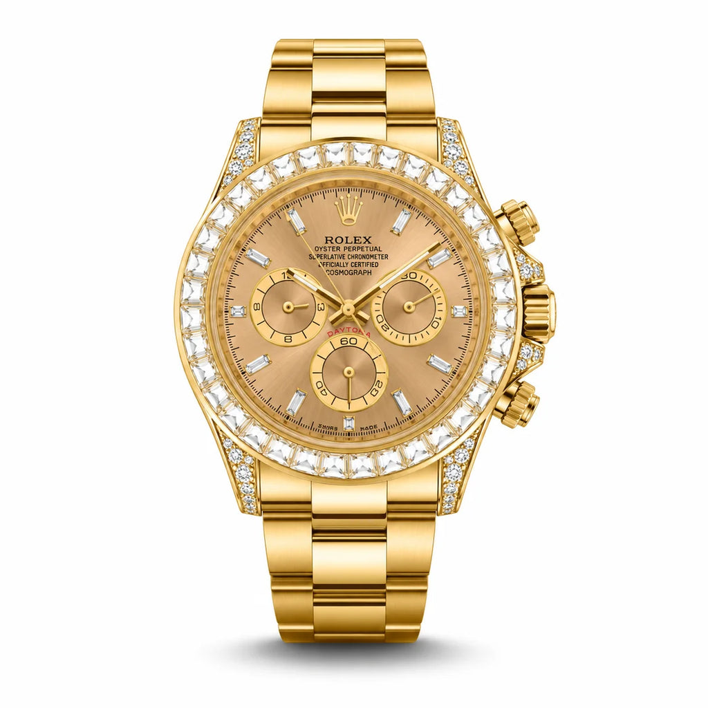 Rolex Cosmograph Daytona Premium Automatic Watch with Stone Bezel