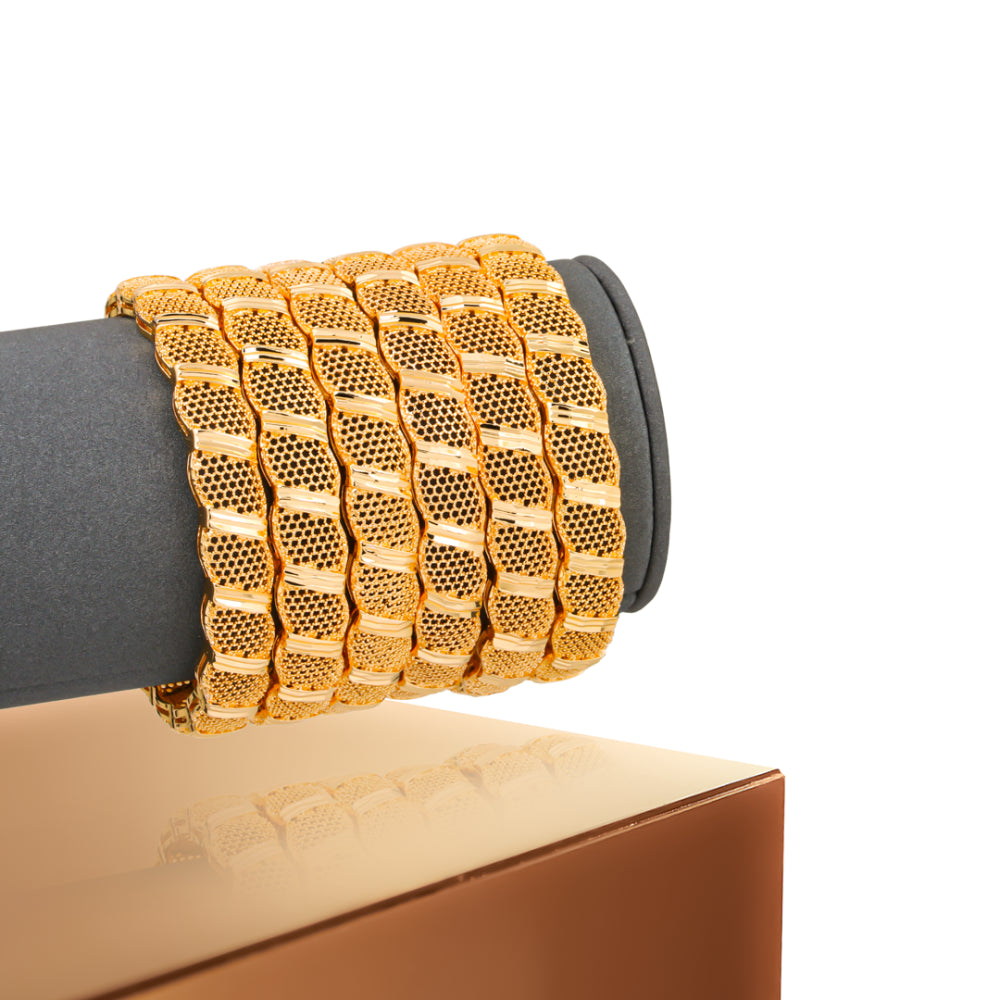Gold Alternative Mesh Bangles