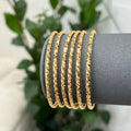6 twisted bangles, a gold alternative