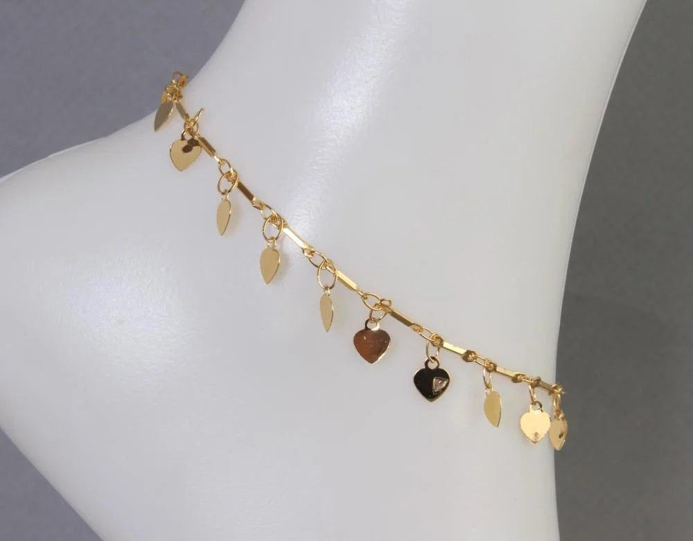 Anklet Alternative Gold Hearts