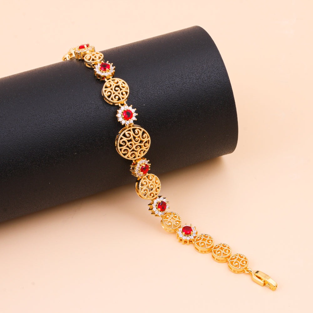 Aswara The Red Mesh Gold Alternative Set