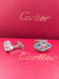 Cartier Inspired Mosaic Crest Cufflinks