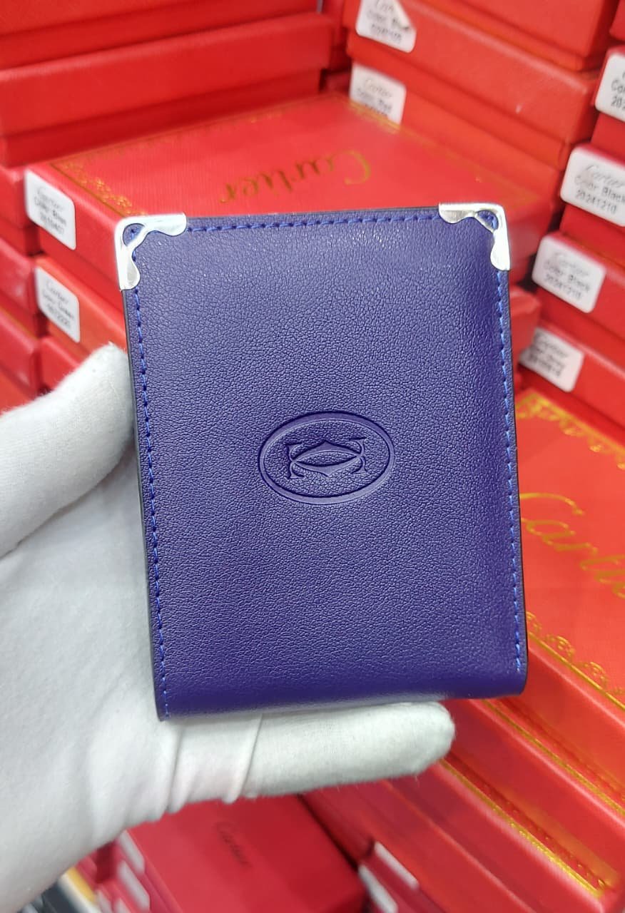 Cartier purple card holder