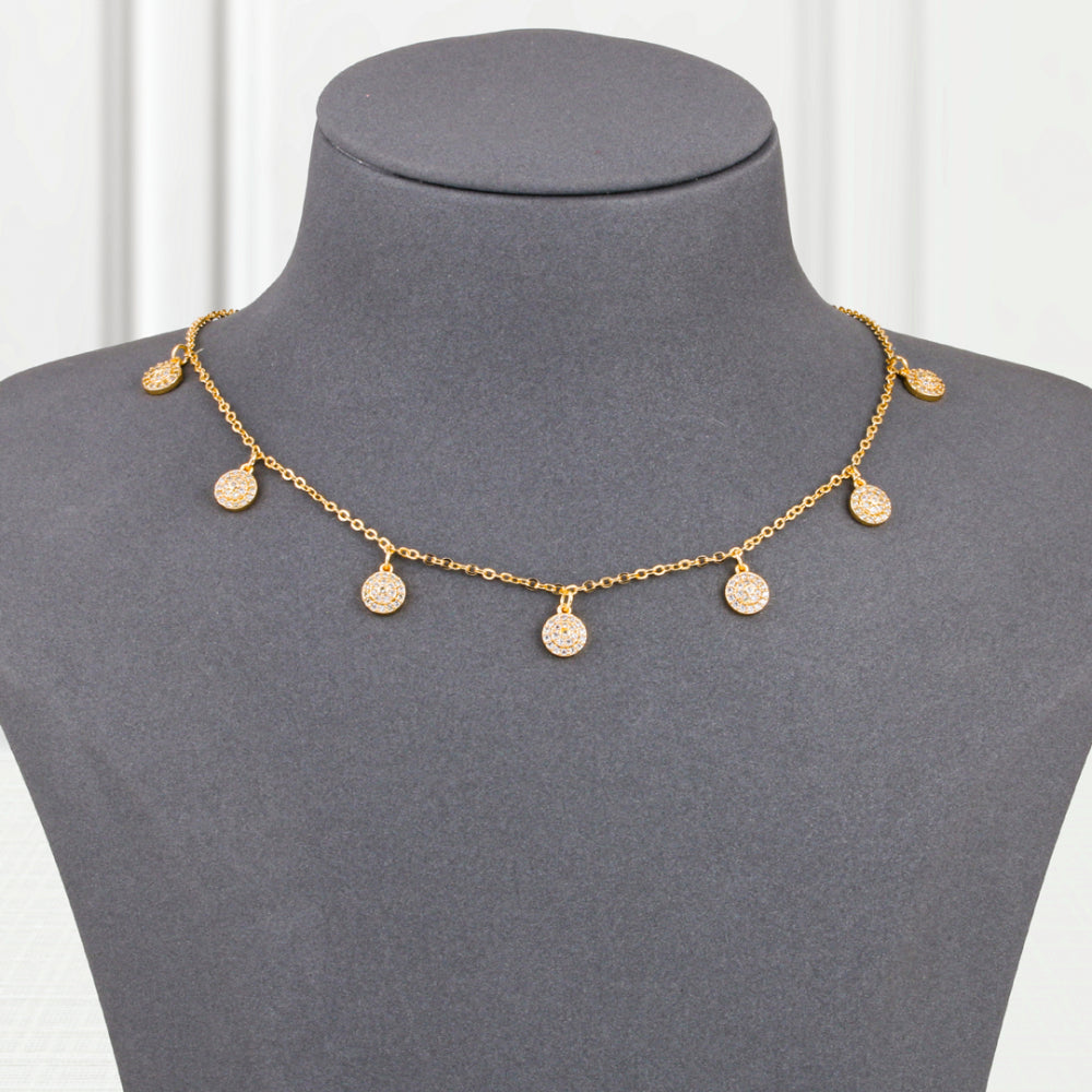 Pendant Gold Alternative Zircon Circles