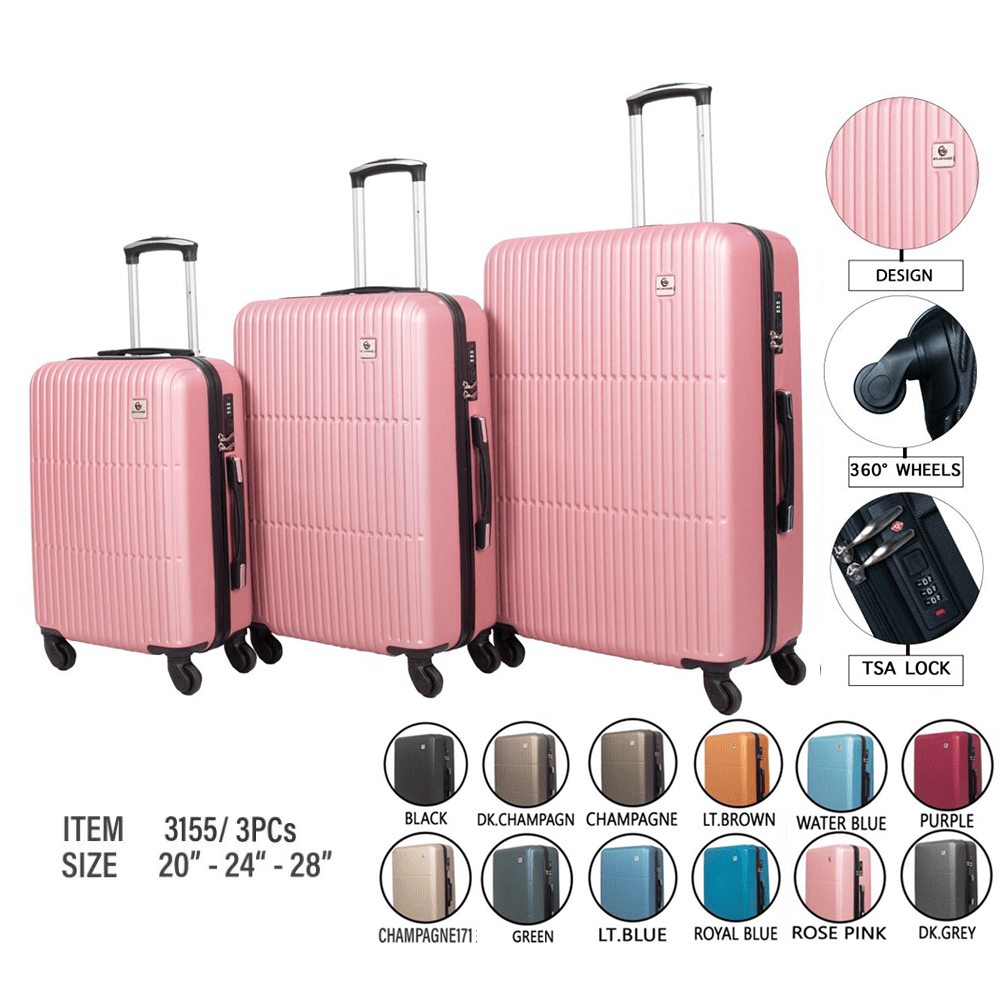 Nomad 3-Piece Hardshell Travel Bags Set