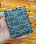 Dior Style Black Wallet – Luxury Pattern Bifold