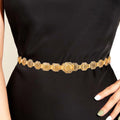 Gold Alternative Belt Tangled Rose