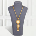 Gold Alternative Necklace With Hanging Flowers