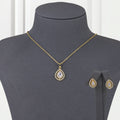 Gold Alternative Set Teardrop Zircon