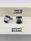 Montblanc Barrel Design Cufflinks – Black & Silver Designer Cufflinks for Men