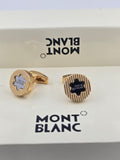 Montblanc Star Emblem Textured Gold Cufflinks – Designer Cufflinks for Men