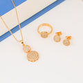 Smooth Gold Diamond Circle Set