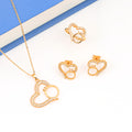 Twins Heart Ring Gold Alternative Set