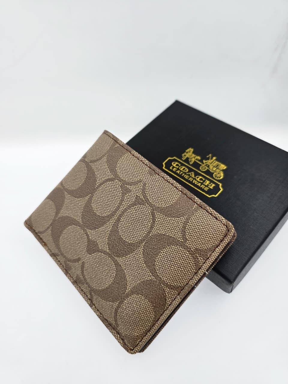 Coach Signature Canvas Brown Wallet