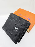 Louis Vuitton Embossed Black Leather Wallet