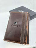 Aigner Chestnut Brown Smooth Leather Magic Wallet