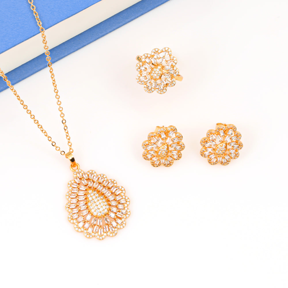 Zircon Beam Set Gold Alternative