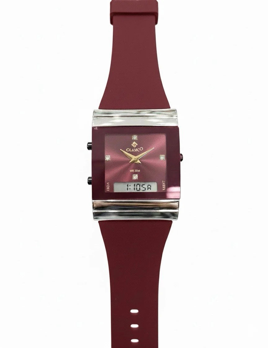 Clasico Luxury Unisex Dual-Time Hybrid Watch