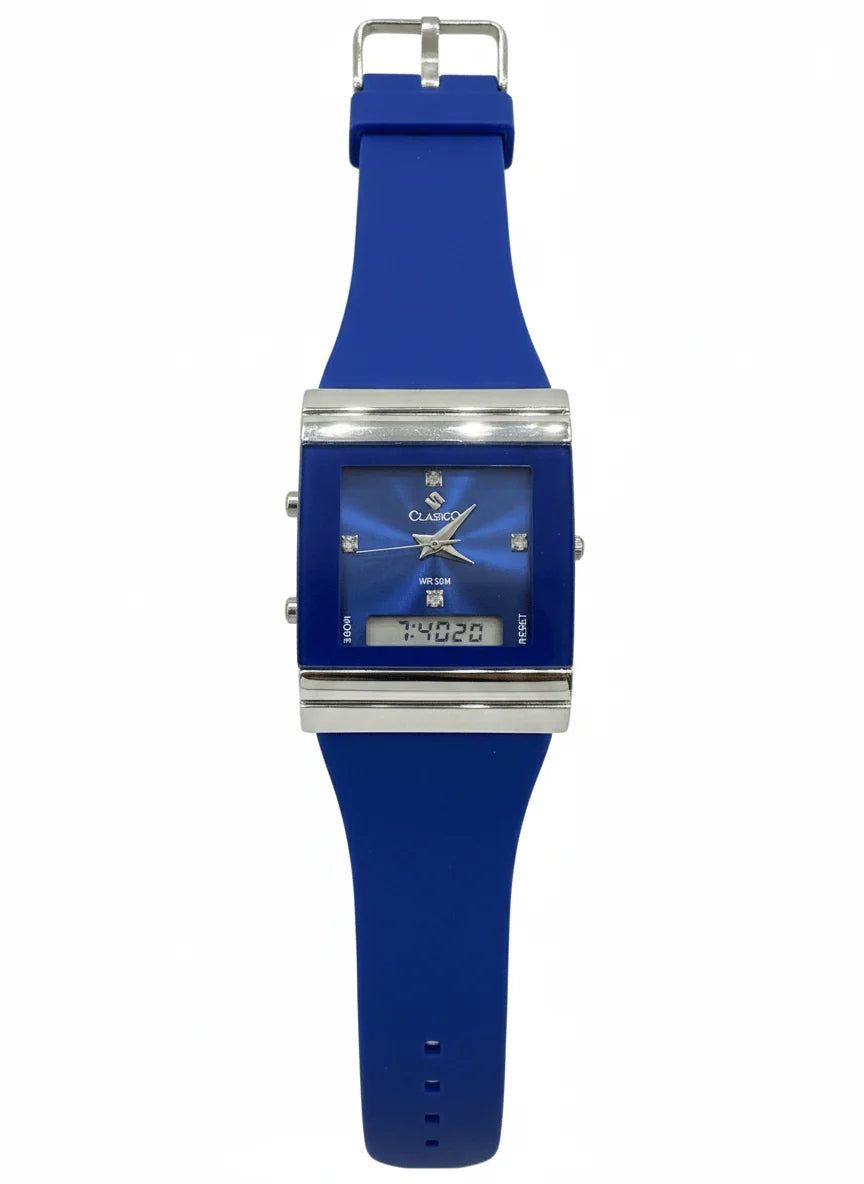 Clasico Luxury Unisex Dual-Time Hybrid Watch