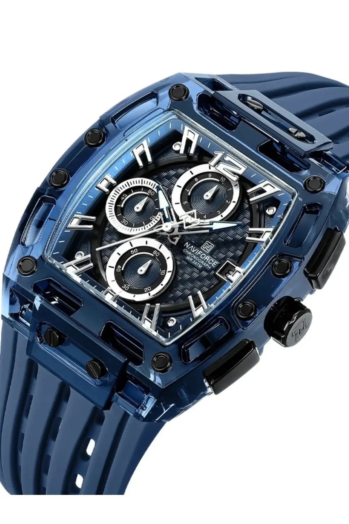 NAVIFORCE Men’s Transparent Luxury Sport Watch