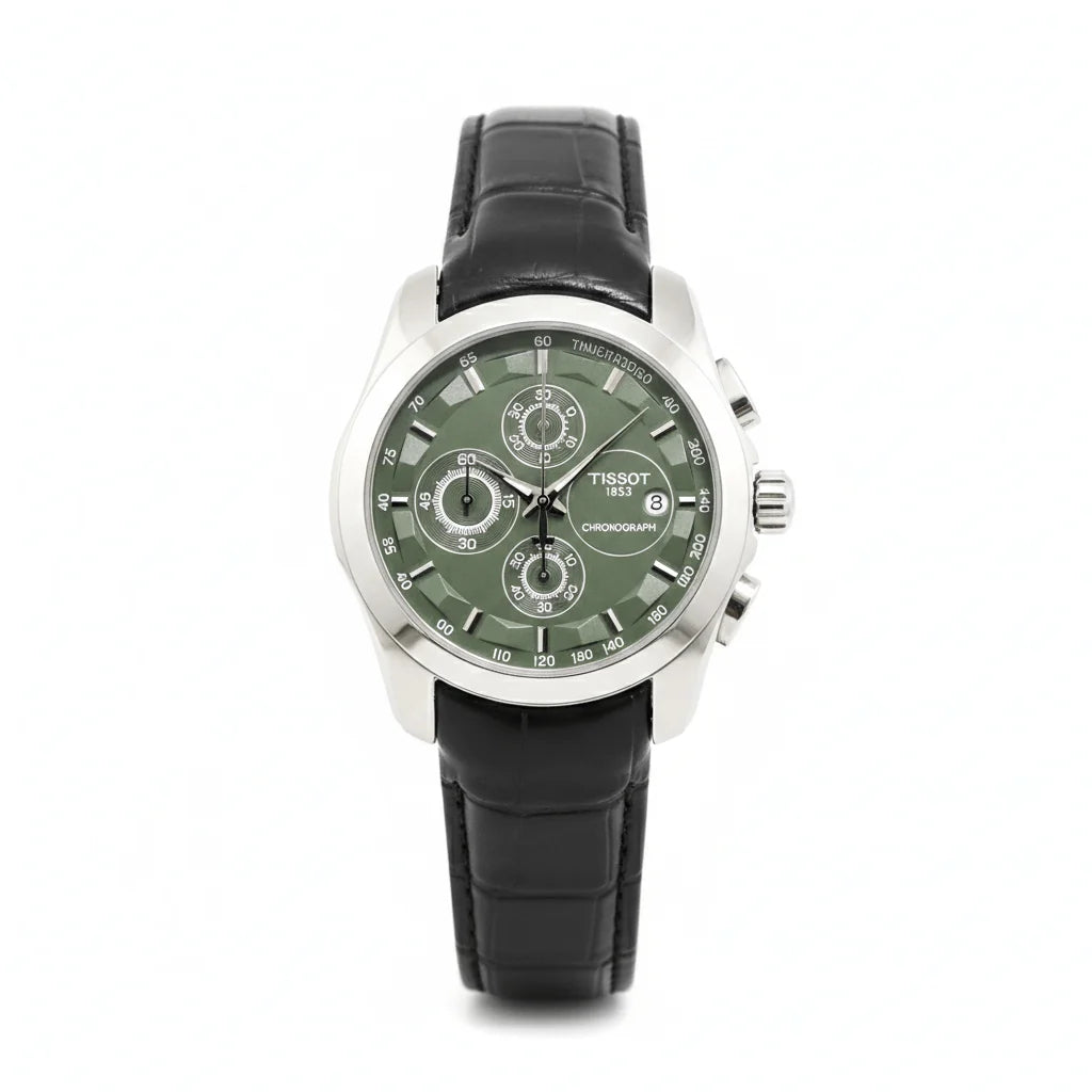 Tissot 1853 Chronograph Gold & Silver Leather Strap