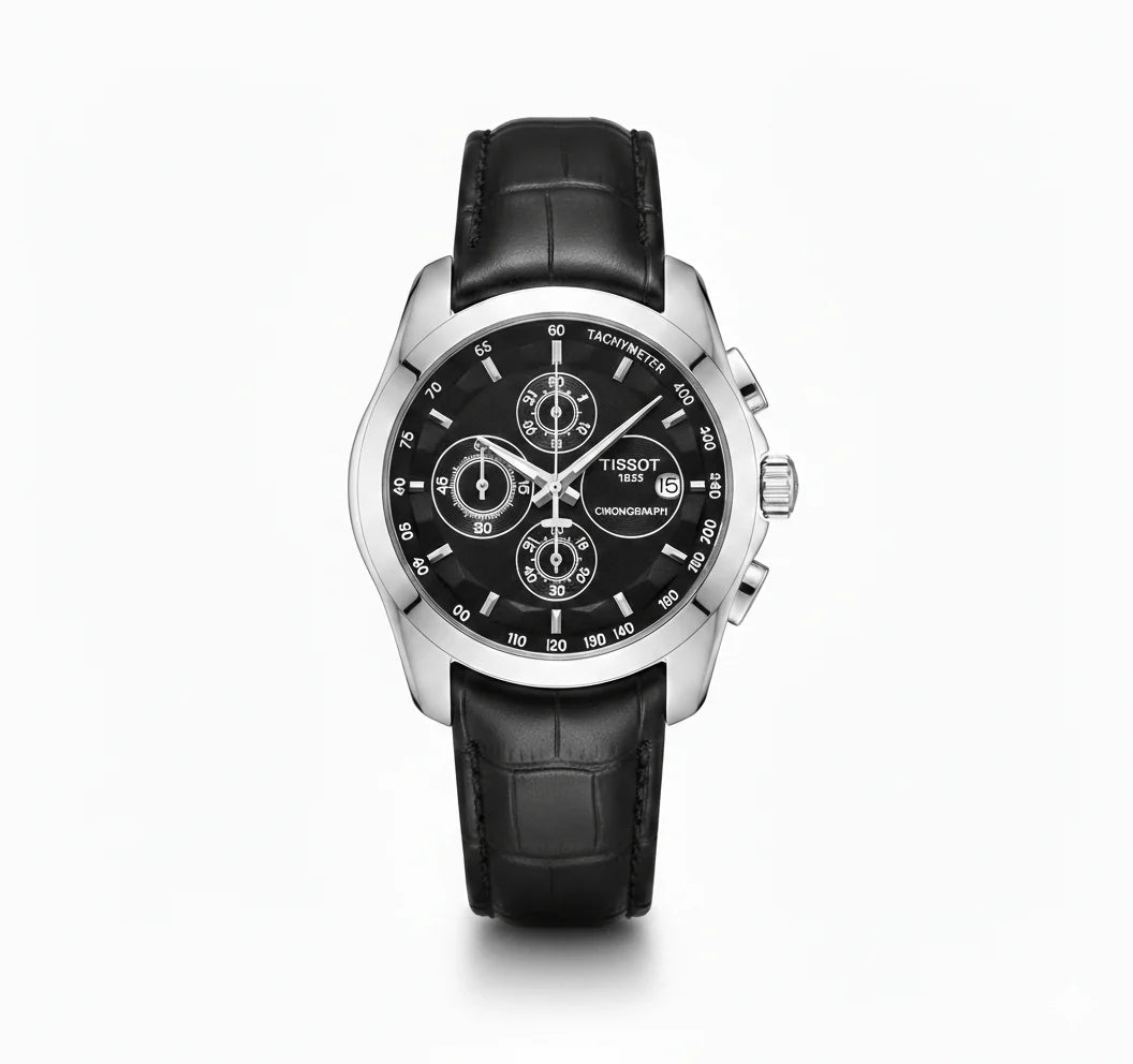 Tissot 1853 Chronograph Gold & Silver Leather Strap