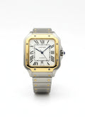 Cartier Santos – Classic Roman Dial Steel Watch