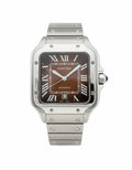 Cartier Santos – Classic Roman Dial Steel Watch