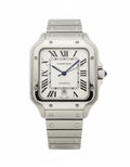 Cartier Santos – Classic Roman Dial Steel Watch