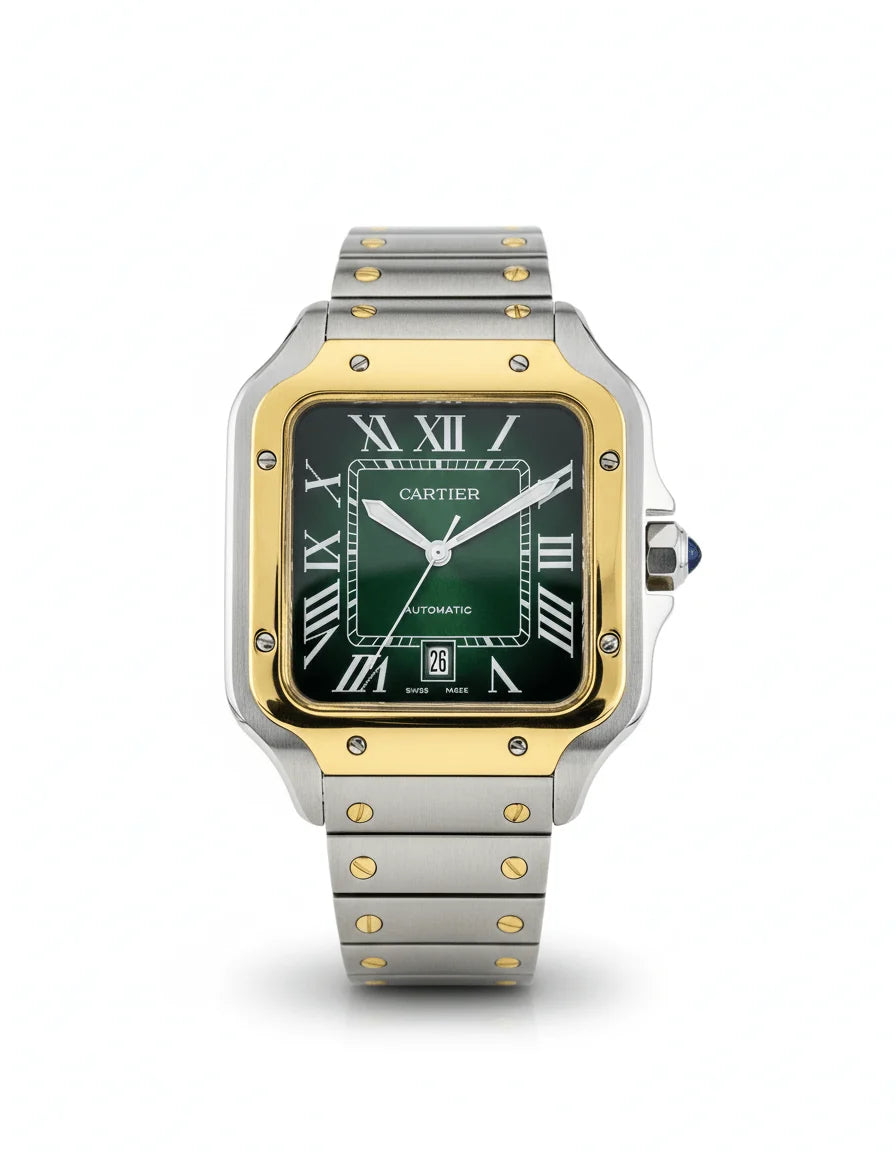 Cartier Santos – Classic Roman Dial Steel Watch