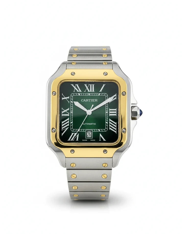 Cartier Santos – Classic Roman Dial Steel Watch