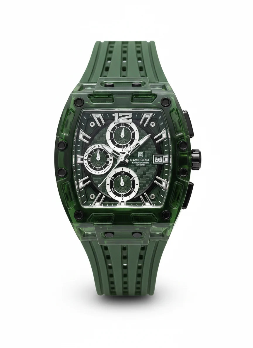 NAVIFORCE Men’s Transparent Luxury Sport Watch