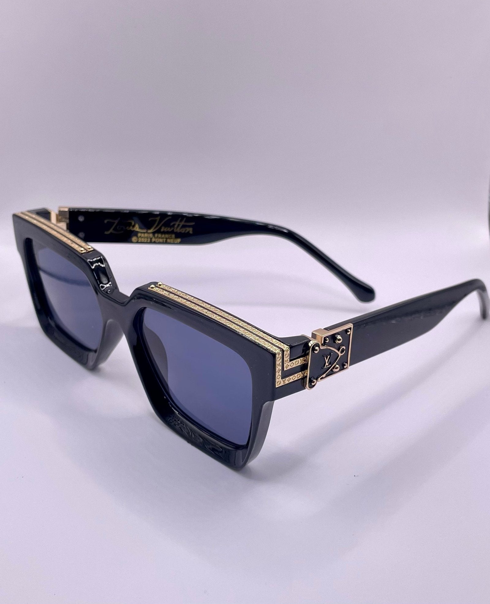 Louis Vuitton Black Gold Sunglasses