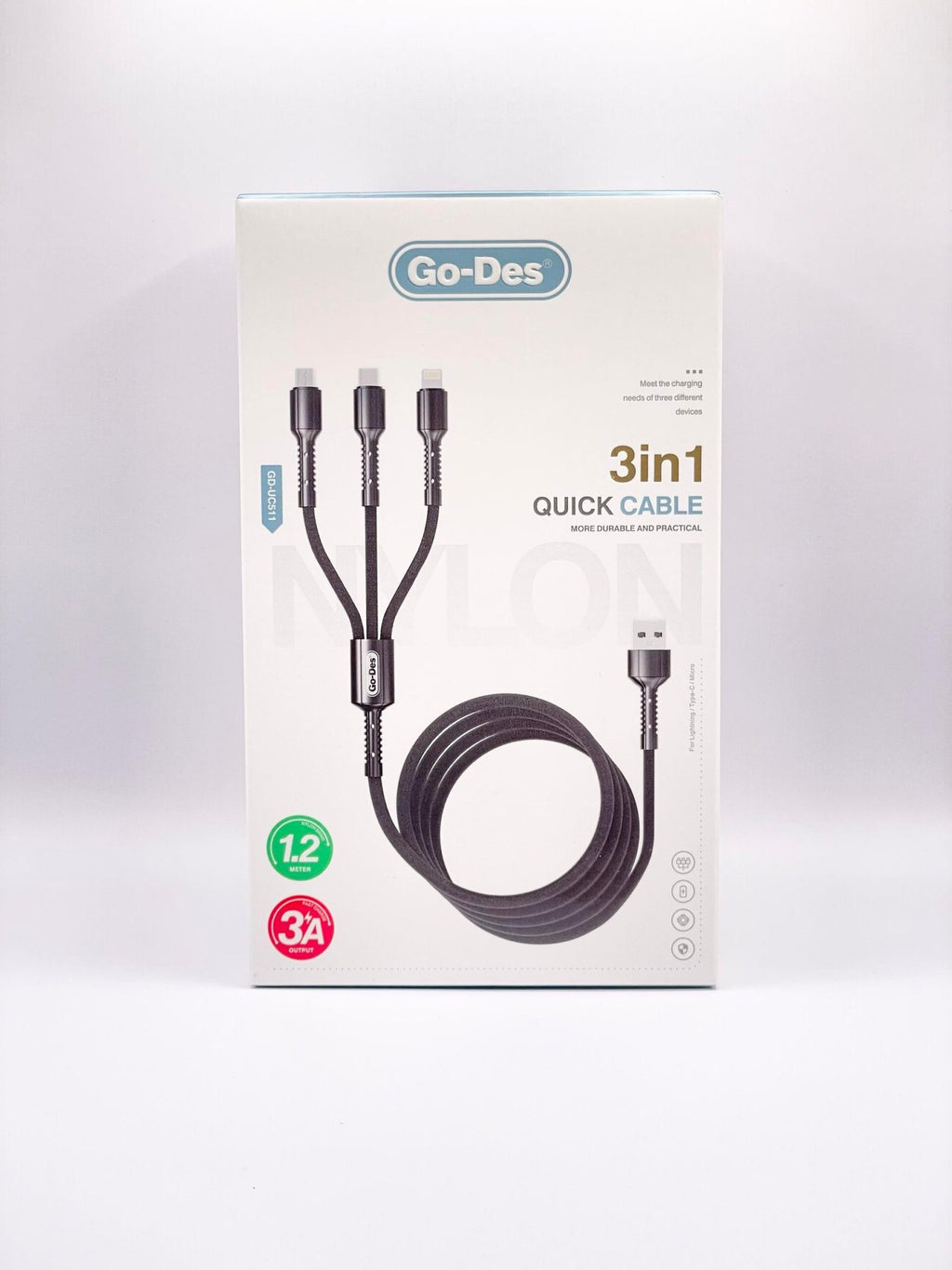 Go-Des 3 in one Phone charging cable