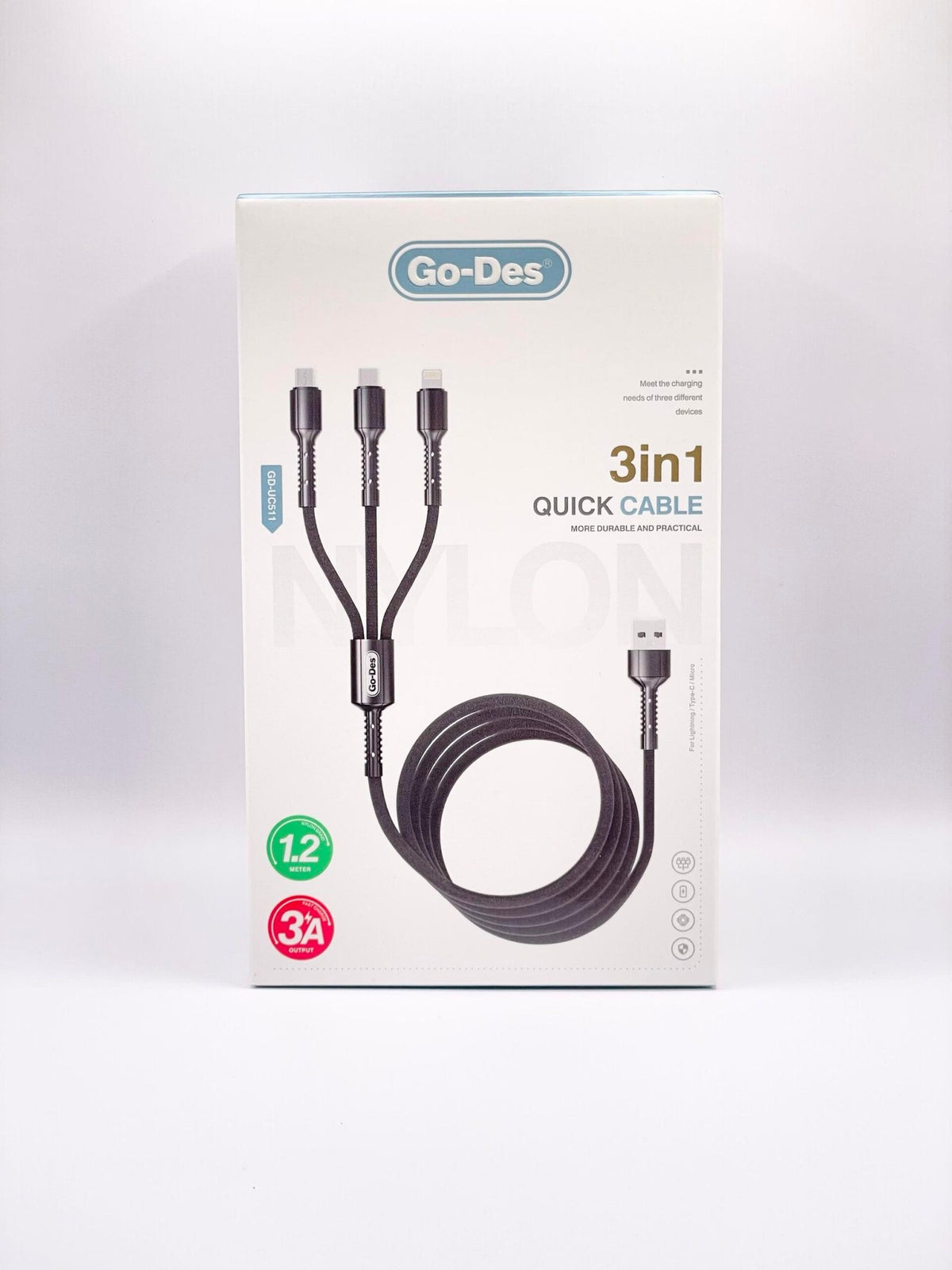 Go-Des 3 in one Phone charging cable