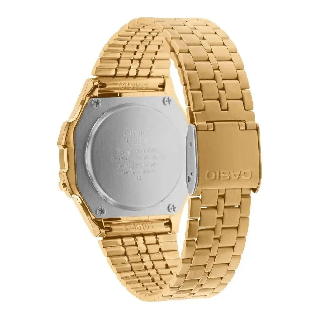 A CASIO COUPLE VINTAGE UNISEX ROUND BRACELET IN GOLD AND SILVER