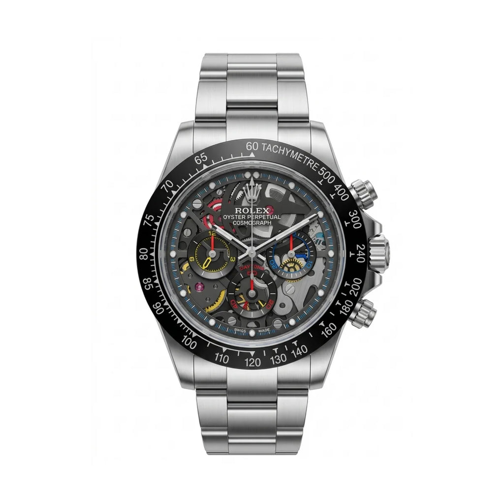 Rolex Automatic Skeleton Dial with Carbon Fiber Bezel