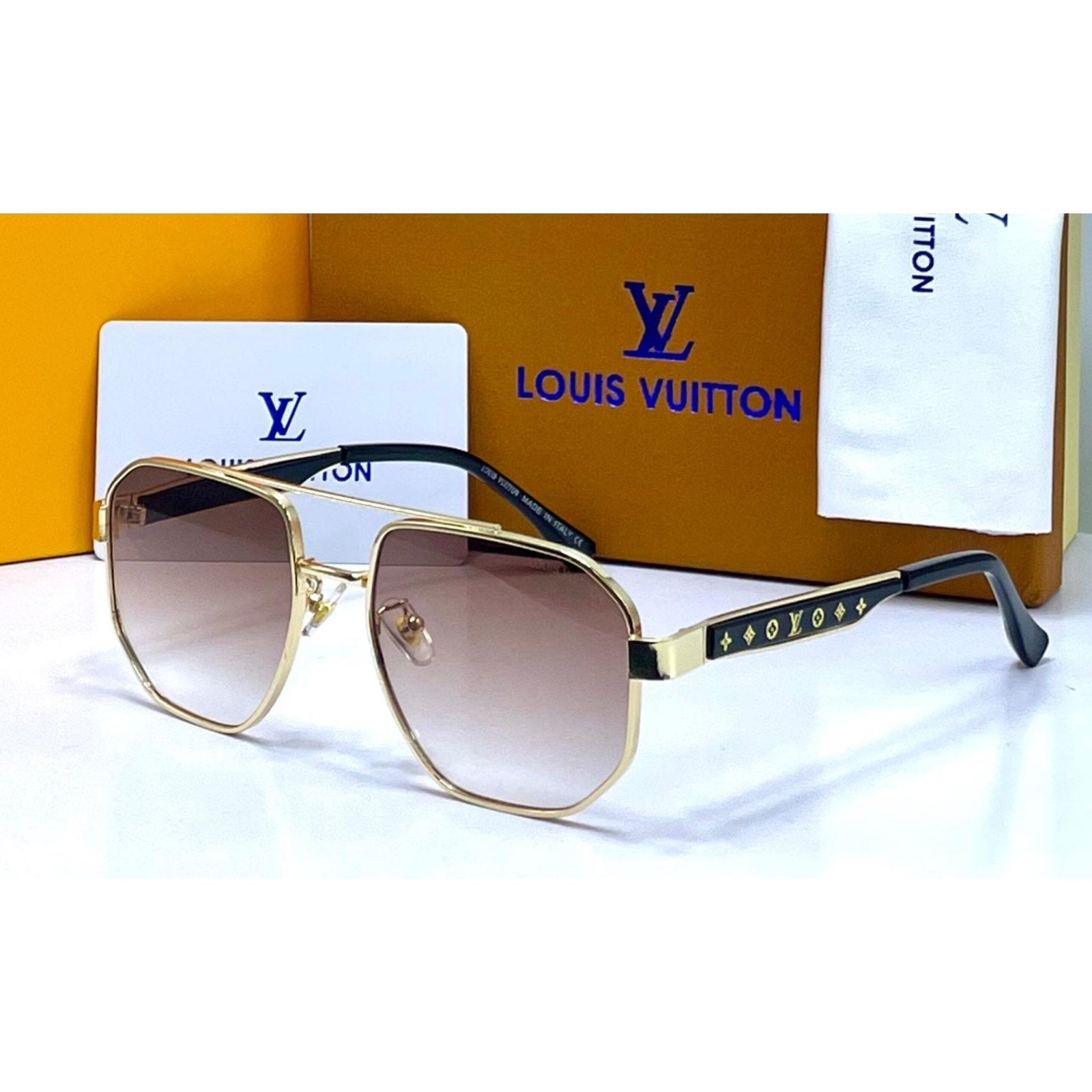Louis Vuitton Brown Transparent Sunglasses