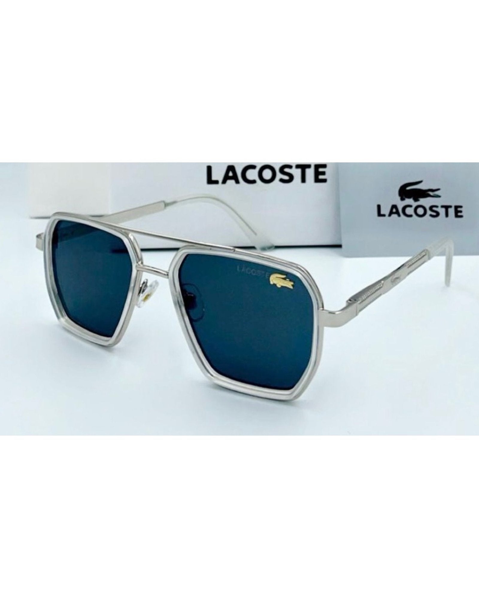 Lacoste Full Silver Sunglasses