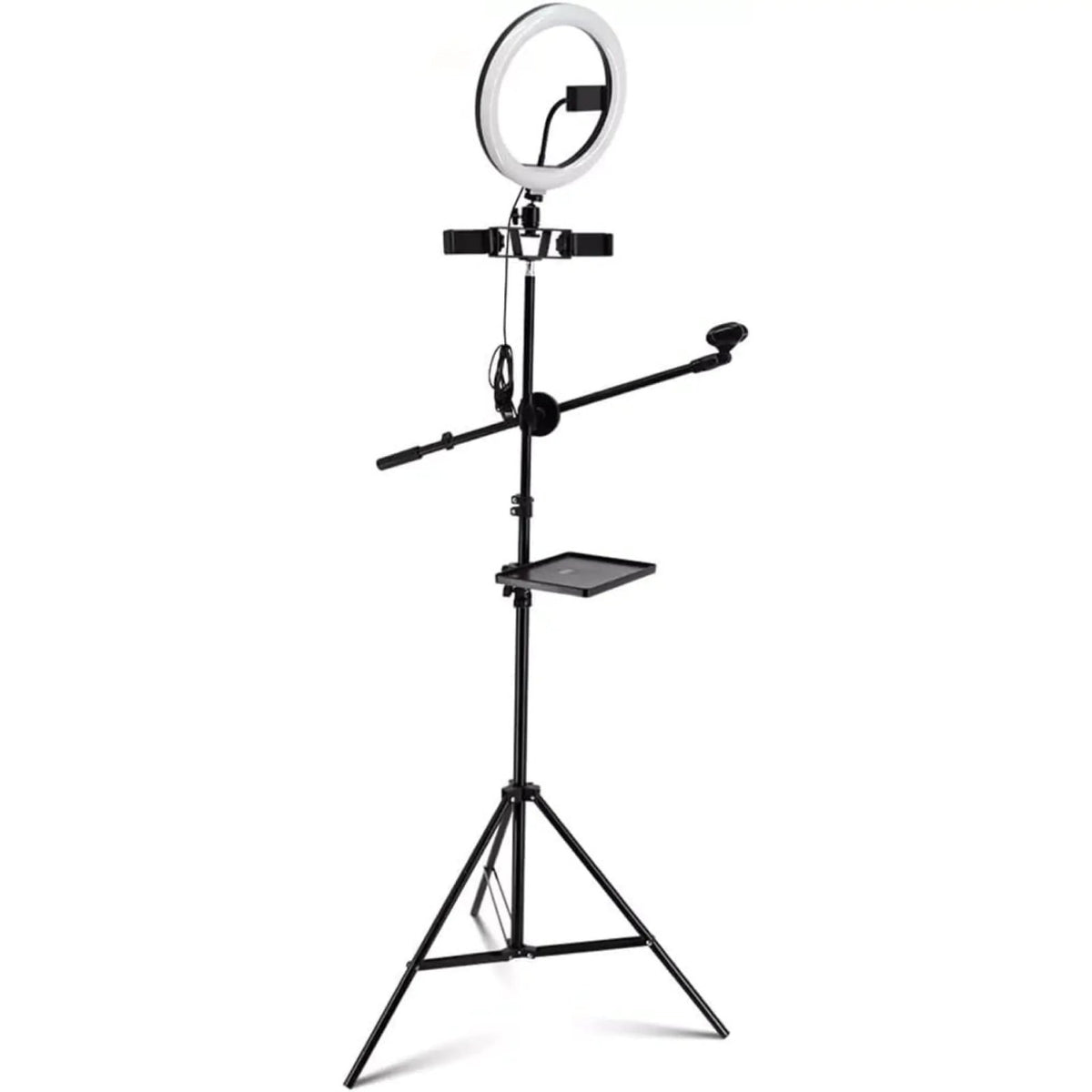 Latest Selfie Stand For 3 Mobiles-Mic-Stand