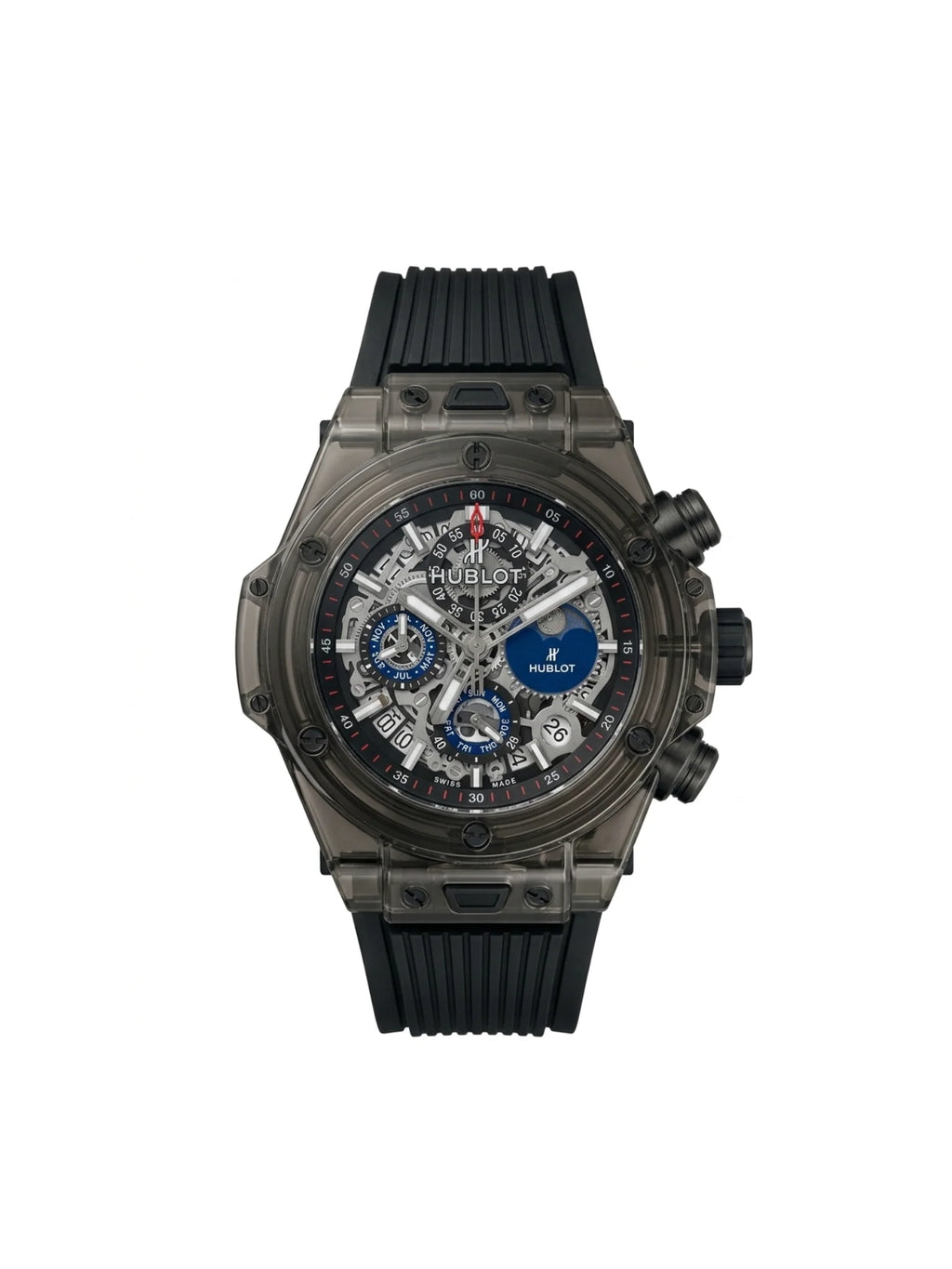 Hublot Inspired Transparent Skeleton Watch