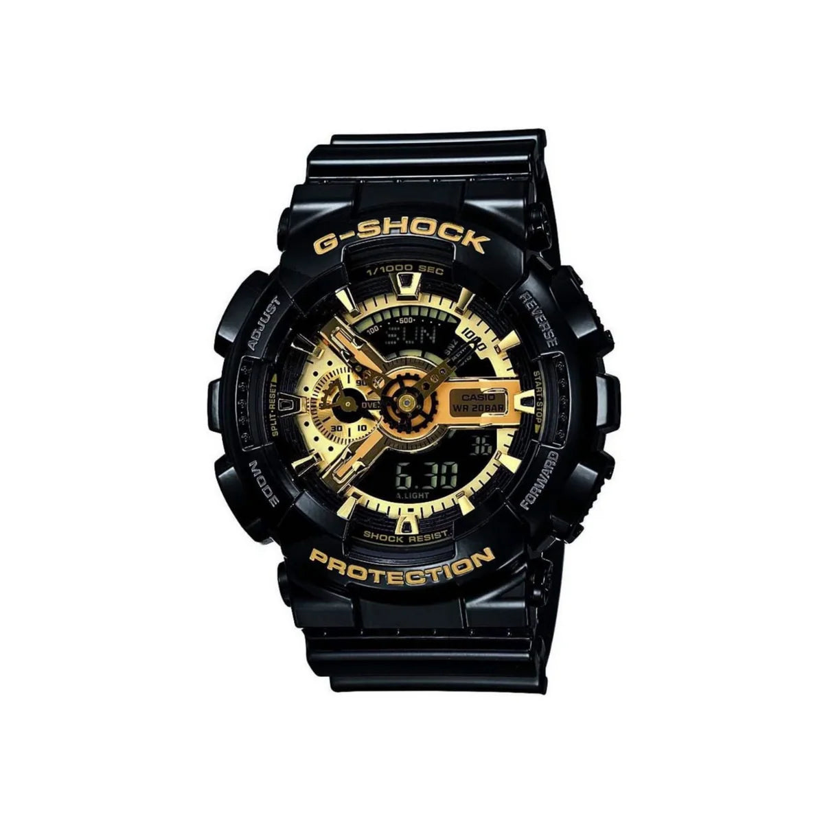 G-Shock Resin Golden Dial Analog-Digital Watch for Men - GA-110GB-1ADRG-Shock Resin Golden Dial Analog-Digital Watch for Men - GA-110GB-1ADR G-Shock Resin Golden Dial Analog-Digital Watch for Men - GA-110GB-1ADR