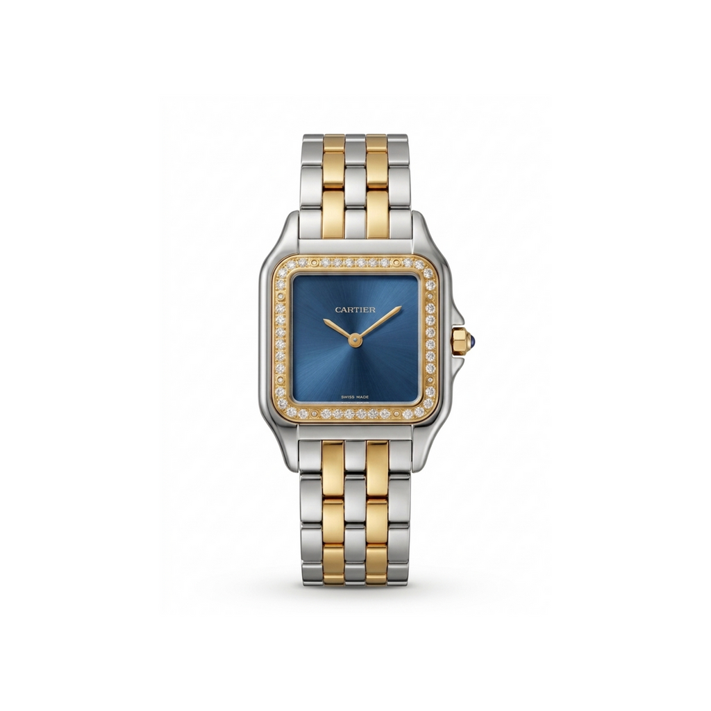 Cartier Diamond Two Tone Bezel Quartz Watch
Cartier Diamond Bezel Quartz WatchCartier Diamond Bezel Quartz Watch
Cartier Diamond Bezel Two Tone  Quartz Watch